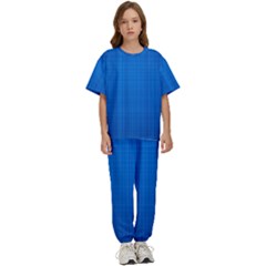Blue Abstract, Background Pattern Kids  T-shirt And Pants Sports Set by nateshop