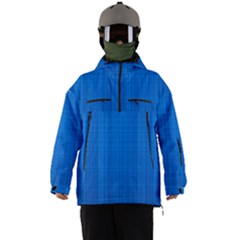 Blue Abstract, Background Pattern Men s Ski And Snowboard Jacket