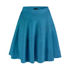 Blue Stone Texture Grunge, Stone Backgrounds High Waist Skirt by nateshop