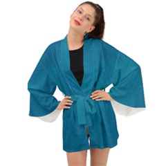 Blue Stone Texture Grunge, Stone Backgrounds Long Sleeve Kimono by nateshop