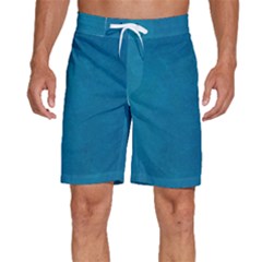 Blue Stone Texture Grunge, Stone Backgrounds Men s Beach Shorts by nateshop