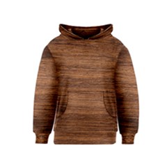 Brown Wooden Texture Kids  Pullover Hoodie by nateshop