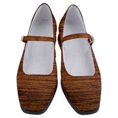 Brown Wooden Texture Women s Mary Jane Shoes by nateshop