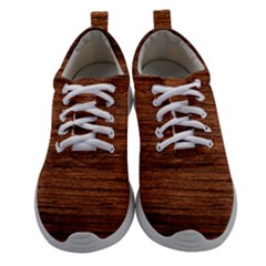 Brown Wooden Texture Women Athletic Shoes by nateshop