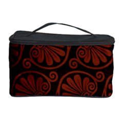 Brown Floral Pattern Floral Greek Ornaments Cosmetic Storage Case by nateshop