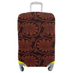 Brown Floral Pattern Floral Greek Ornaments Luggage Cover (medium) by nateshop
