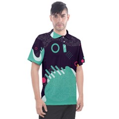 Colorful Background, Material Design, Geometric Shapes Men s Polo T-shirt by nateshop