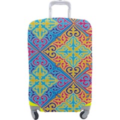 Colorful Floral Ornament, Floral Patterns Luggage Cover (large) by nateshop