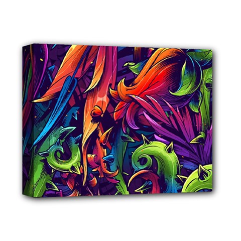 Colorful Floral Patterns, Abstract Floral Background Deluxe Canvas 14  X 11  (stretched) by nateshop