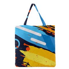 Colorful Paint Strokes Grocery Tote Bag by nateshop