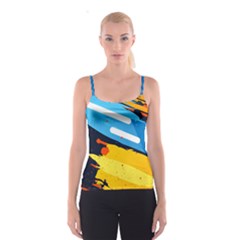 Colorful Paint Strokes Spaghetti Strap Top by nateshop