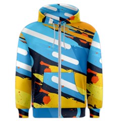 Colorful Paint Strokes Men s Zipper Hoodie by nateshop