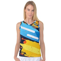 Colorful Paint Strokes Women s Basketball Tank Top by nateshop