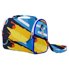 Colorful Paint Strokes Satchel Shoulder Bag by nateshop