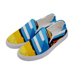 Colorful Paint Strokes Women s Canvas Slip Ons by nateshop