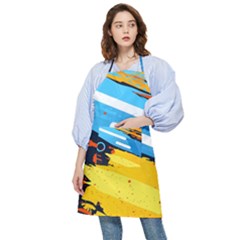 Colorful Paint Strokes Pocket Apron by nateshop