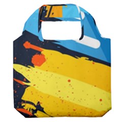 Colorful Paint Strokes Premium Foldable Grocery Recycle Bag by nateshop