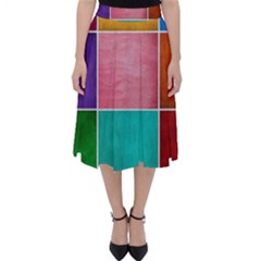 Colorful Squares, Abstract, Art, Background Classic Midi Skirt by nateshop