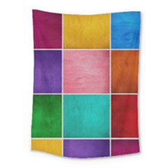 Colorful Squares, Abstract, Art, Background Medium Tapestry by nateshop