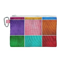 Colorful Squares, Abstract, Art, Background Canvas Cosmetic Bag (large) by nateshop