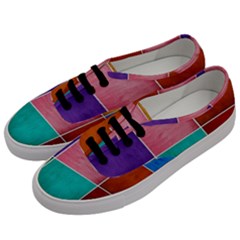 Colorful Squares, Abstract, Art, Background Men s Classic Low Top Sneakers by nateshop