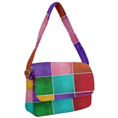 Colorful Squares, Abstract, Art, Background Courier Bag by nateshop