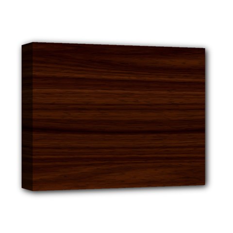 Dark Brown Wood Texture, Cherry Wood Texture, Wooden Deluxe Canvas 14  X 11  (stretched) by nateshop