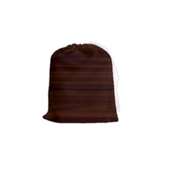 Dark Brown Wood Texture, Cherry Wood Texture, Wooden Drawstring Pouch (small) by nateshop