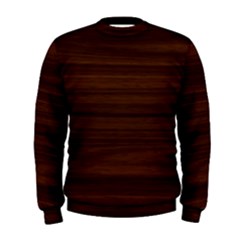 Dark Brown Wood Texture, Cherry Wood Texture, Wooden Men s Sweatshirt by nateshop