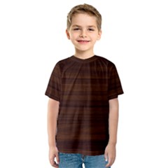Dark Brown Wood Texture, Cherry Wood Texture, Wooden Kids  Sport Mesh T-shirt
