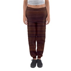 Dark Brown Wood Texture, Cherry Wood Texture, Wooden Women s Jogger Sweatpants