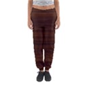 Dark Brown Wood Texture, Cherry Wood Texture, Wooden Women s Jogger Sweatpants View1