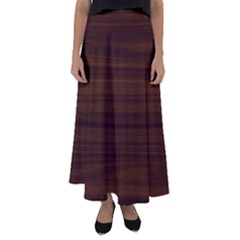 Dark Brown Wood Texture, Cherry Wood Texture, Wooden Flared Maxi Skirt by nateshop