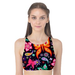 Floral Butterflies Tank Bikini Top by nateshop