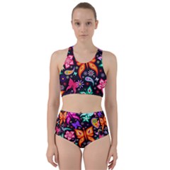 Floral Butterflies Racer Back Bikini Set by nateshop