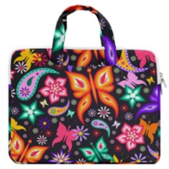 Floral Butterflies Macbook Pro 16  Double Pocket Laptop Bag  by nateshop