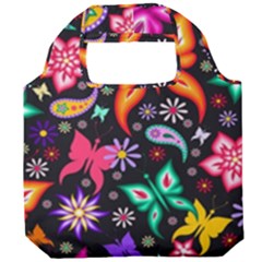 Floral Butterflies Foldable Grocery Recycle Bag by nateshop