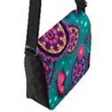 Floral Pattern, Abstract, Colorful, Flow Flap Closure Messenger Bag (S) View2
