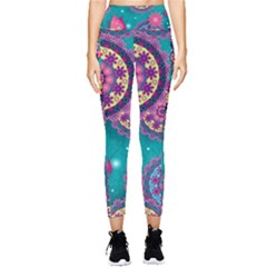 Floral Pattern, Abstract, Colorful, Flow Pocket Leggings  by nateshop