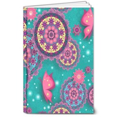 Floral Pattern, Abstract, Colorful, Flow 8  X 10  Softcover Notebook by nateshop
