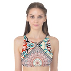 Flowers Pattern, Abstract, Art, Colorful Tank Bikini Top by nateshop