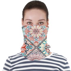 Flowers Pattern, Abstract, Art, Colorful Face Seamless Bandana (adult)