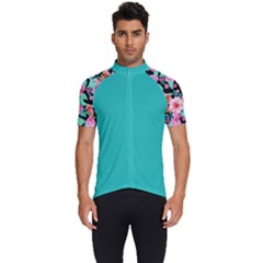 Flower Black Pink Men s Short Sleeve Cycling Jersey
