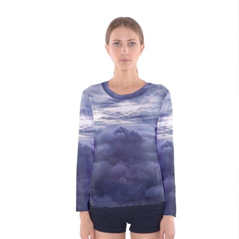 Majestic Clouds Landscape Women s Long Sleeve T-shirt by dflcprintsclothing