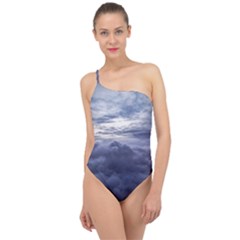 Majestic Clouds Landscape Classic One Shoulder Swimsuit by dflcprintsclothing