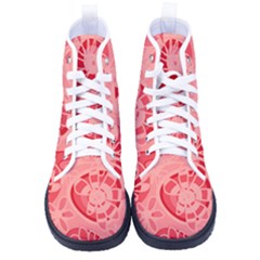 Mazipoodles Love Flowers - Just Red Kid s High-top Canvas Sneakers