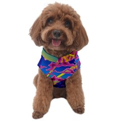 Blue And Purple Mountain Painting Psychedelic Colorful Lines Dog Sweater