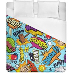 Comic Elements Colorful Seamless Pattern Duvet Cover (california King Size) by Bedest