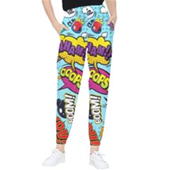 Graffiti Word Seamless Pattern Women s Tapered Pants