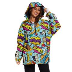 Comic Elements Colorful Seamless Pattern Women s Ski And Snowboard Jacket